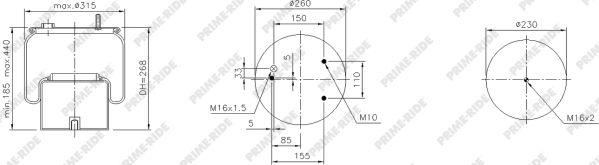 Prime-Ride 1R12-712 - Burduf, suspensie pneumatica aaoparts.ro