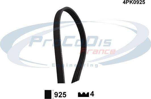 Procodis France 4PK0925 - Curea transmisie cu caneluri aaoparts.ro