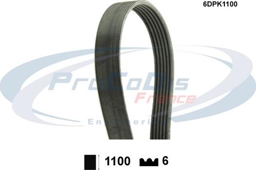Procodis France 6DPK1100 - Curea transmisie cu caneluri aaoparts.ro