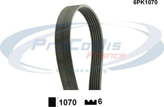 Procodis France 6PK1070 - Curea transmisie cu caneluri aaoparts.ro