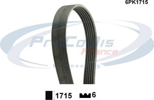 Procodis France 6PK1715 - Curea transmisie cu caneluri aaoparts.ro