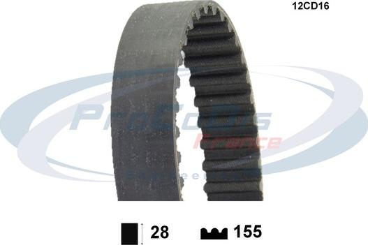 Procodis France 12CD16 - Curea de distributie aaoparts.ro