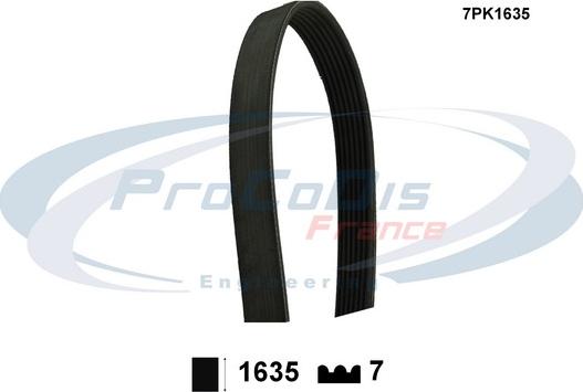 Procodis France 7PK1635 - Curea transmisie cu caneluri aaoparts.ro