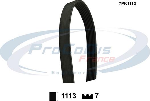 Procodis France 7PK1113 - Curea transmisie cu caneluri aaoparts.ro