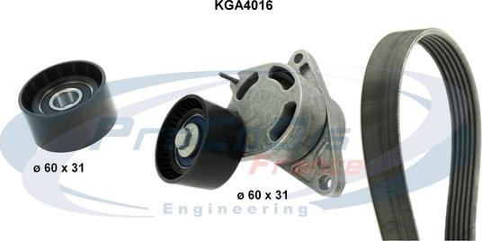 Procodis France KGA4016 - Set curea transmisie cu caneluri aaoparts.ro