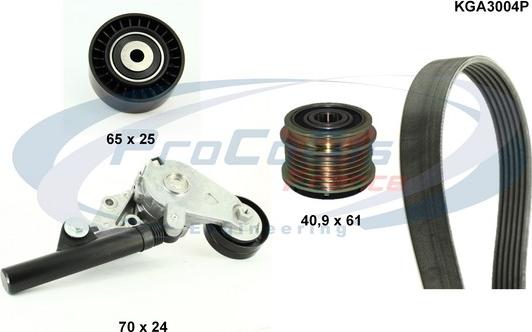 Procodis France KGA3004P - Set curea transmisie cu caneluri aaoparts.ro