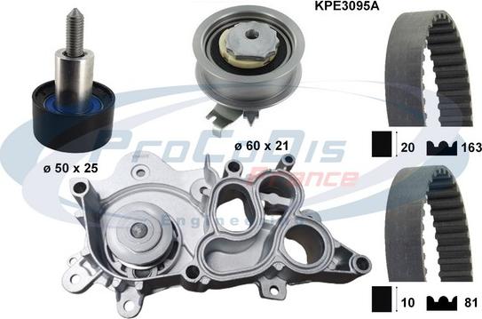 Procodis France KPE3095A - Set pompa apa + curea dintata aaoparts.ro