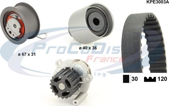 Procodis France KPE3003A - Set pompa apa + curea dintata aaoparts.ro