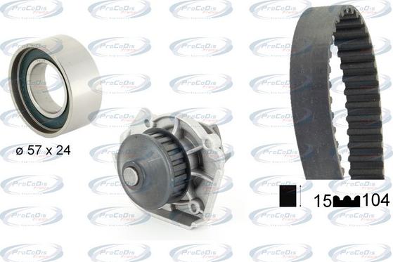 Procodis France KPE2025B - Set pompa apa + curea dintata aaoparts.ro