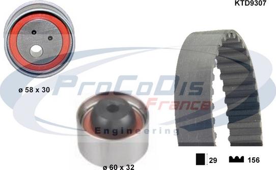 Procodis France KTD9307 - Set curea de distributie aaoparts.ro