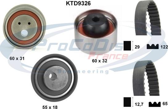Procodis France KTD9326 - Set curea de distributie aaoparts.ro