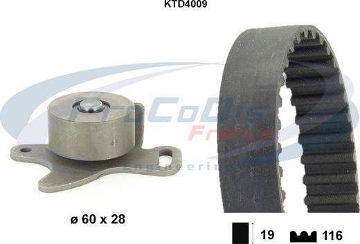 Procodis France KTD4009 - Set curea de distributie aaoparts.ro