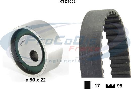 Procodis France KTD4002 - Set curea de distributie aaoparts.ro
