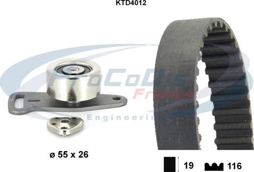Procodis France KTD4012 - Set curea de distributie aaoparts.ro