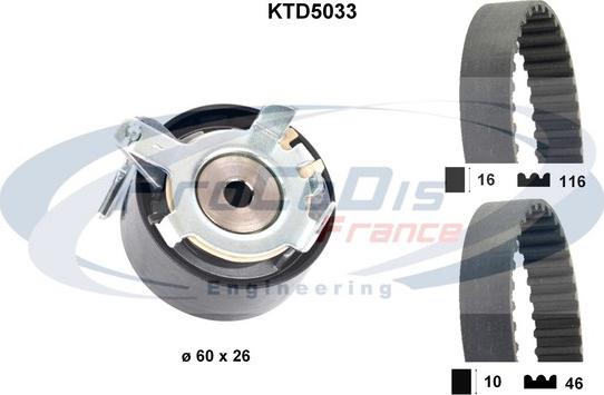 Procodis France KTD5033 - Set curea de distributie aaoparts.ro