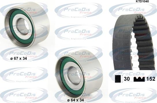 Procodis France KTD1040 - Set curea de distributie aaoparts.ro