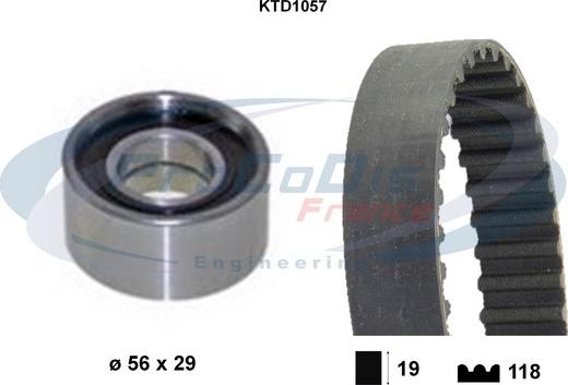 Procodis France KTD1057 - Set curea de distributie aaoparts.ro