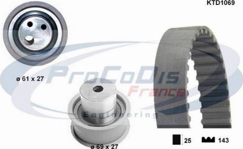 Procodis France KTD1069 - Set curea de distributie aaoparts.ro