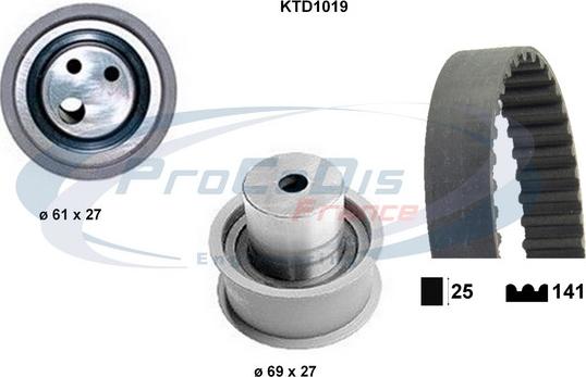 Procodis France KTD1019 - Set curea de distributie aaoparts.ro