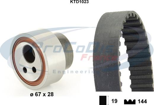 Procodis France KTD1023 - Set curea de distributie aaoparts.ro