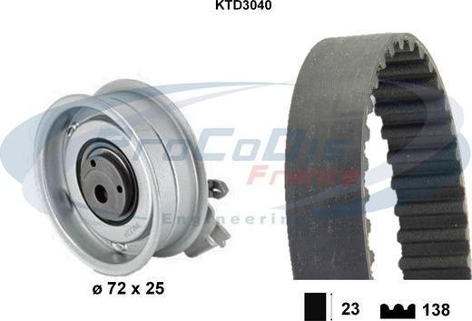 Procodis France KTD3040 - Set curea de distributie aaoparts.ro