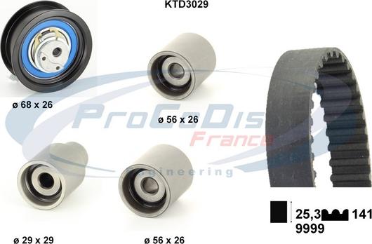 Procodis France KTD3029 - Set curea de distributie aaoparts.ro