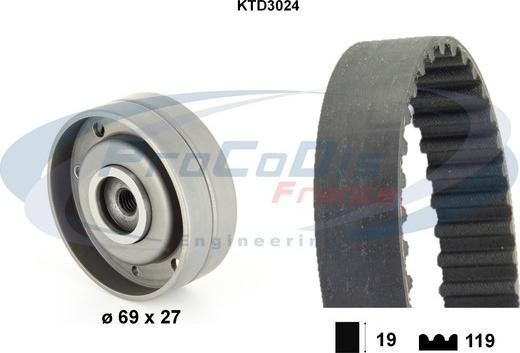 Procodis France KTD3024 - Set curea de distributie aaoparts.ro