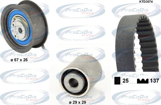 Procodis France KTD3074 - Set curea de distributie aaoparts.ro