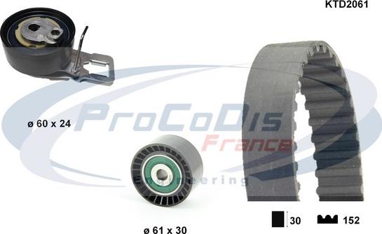Procodis France KTD2061 - Set curea de distributie aaoparts.ro