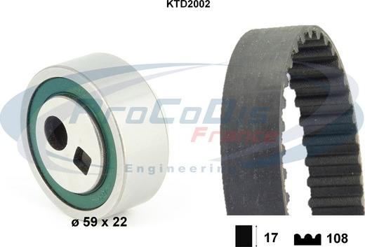 Procodis France KTD2002 - Set curea de distributie aaoparts.ro