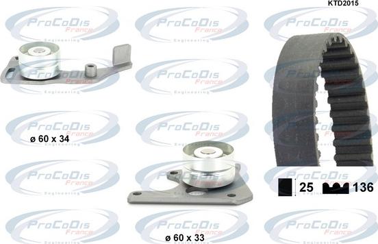 Procodis France KTD2015 - Set curea de distributie aaoparts.ro
