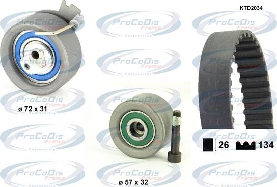 Procodis France KTD2034 - Set curea de distributie aaoparts.ro