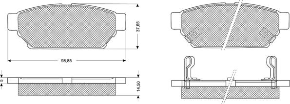 Procodis France PF1155 - Set placute frana,frana disc aaoparts.ro
