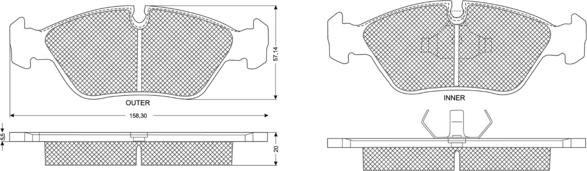 Procodis France PF1129 - Set placute frana,frana disc aaoparts.ro