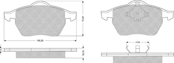 Procodis France PF1212 - Set placute frana,frana disc aaoparts.ro