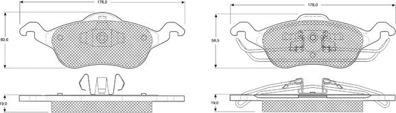Procodis France PF1217 - Set placute frana,frana disc aaoparts.ro