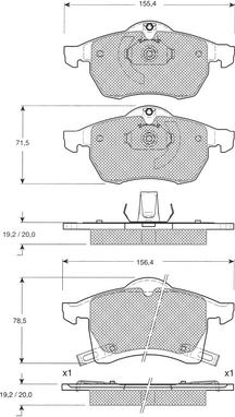 Procodis France PF1222 - Set placute frana,frana disc aaoparts.ro