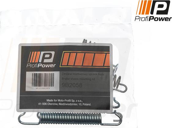 ProfiPower 9B2058 - Set accesorii, saboti frana parcare aaoparts.ro