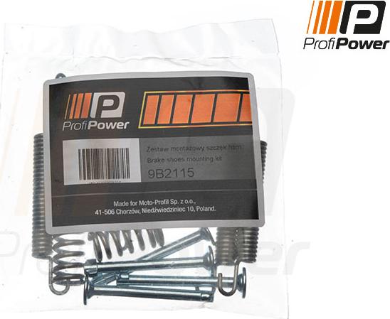 ProfiPower 9B2115 - Set accesorii, saboti frana parcare aaoparts.ro