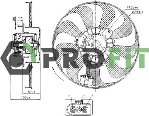 Profit 1850-0009 - Ventilator, radiator aaoparts.ro