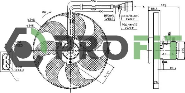 Profit 1850-0006 - Ventilator, radiator aaoparts.ro