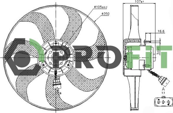 Profit 1850-0007 - Ventilator, radiator aaoparts.ro