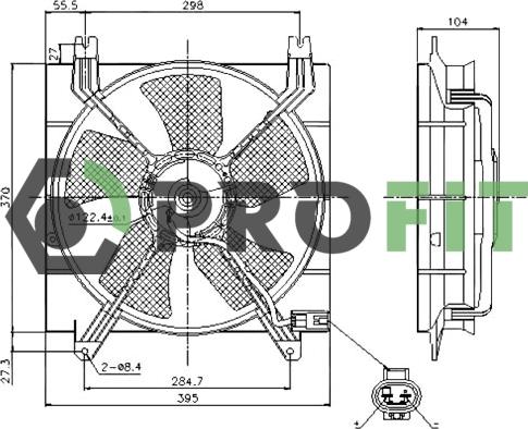 Profit 1850-0027 - Ventilator, radiator aaoparts.ro