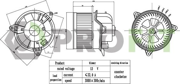 Profit 1860-0051 - Ventilator, habitaclu aaoparts.ro