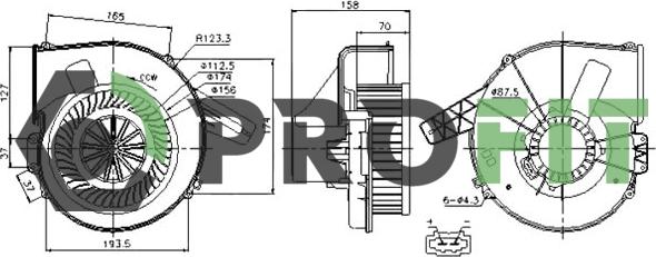 Profit 1860-0006 - Ventilator, habitaclu aaoparts.ro