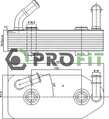 Profit 1745-0050 - Radiator ulei, ulei motor aaoparts.ro