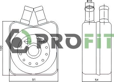 Profit 1745-0069 - Radiator ulei, ulei motor aaoparts.ro