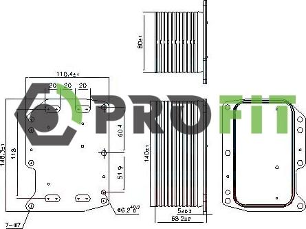Profit 1745-0073 - Radiator ulei, ulei motor aaoparts.ro