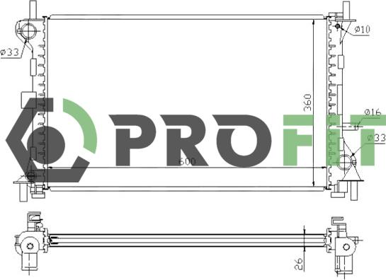Profit 1740-0431 - Radiator, racire motor aaoparts.ro