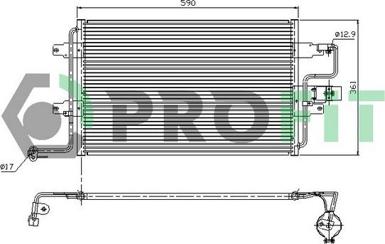 Profit PR 9545C1 - Condensator, climatizare aaoparts.ro